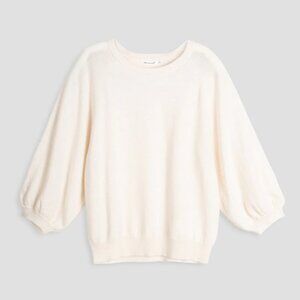 Unsubscribed Puff-Sleeve Cashmere Sweater
